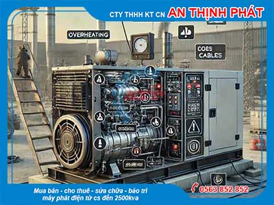 Các lỗi thường gặp trên máy phát điện diesel