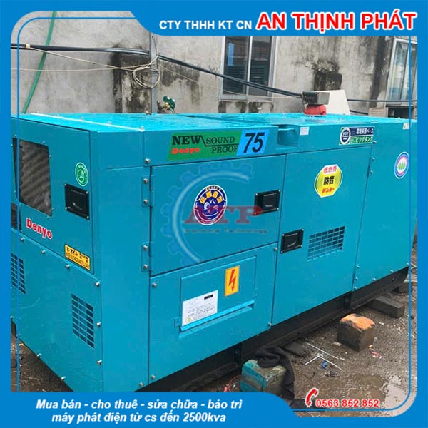 Máy Phát Điện Hino 75kva 60kw cũ