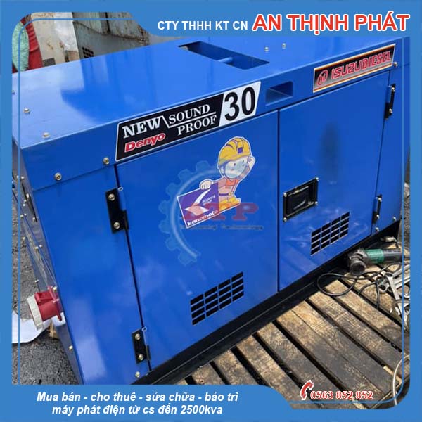 Máy phát điện Isuzu 30kVA  24kw cũ