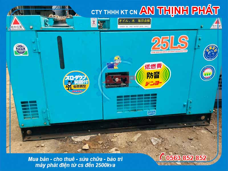Đại lý máy phát điện 25kVA tại Bình Định Hàng Nhật bãi và mới 100%
