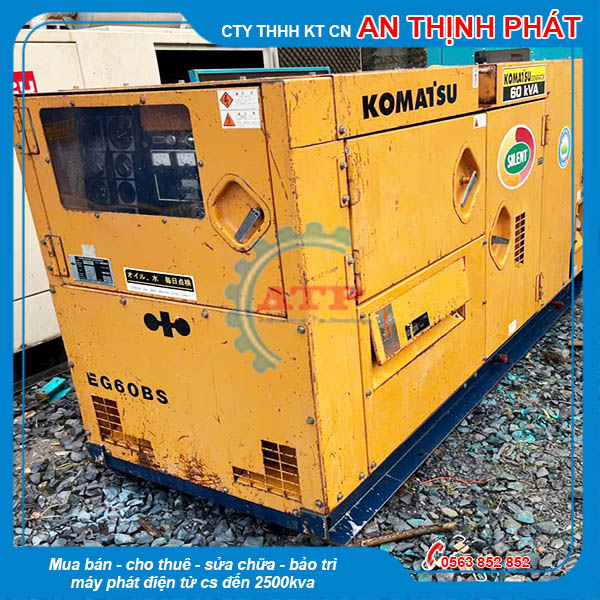 Máy Phát Điện Komatsu 60kVA 48kw cũ