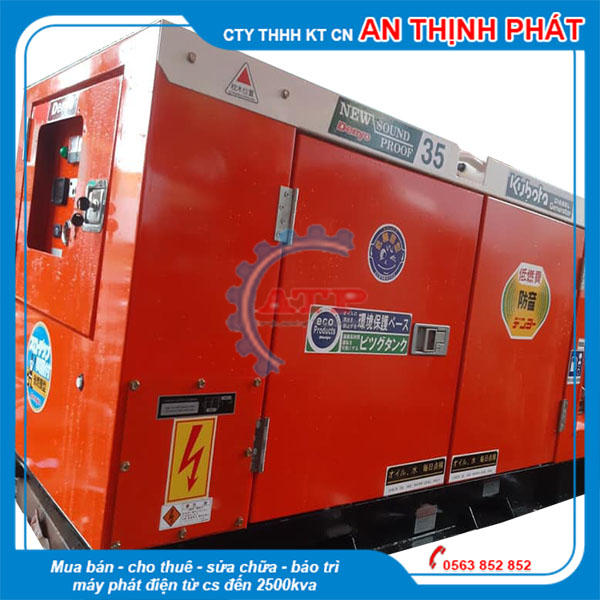 Máy Phát Điện Kubota 35kVA 28kw cũ