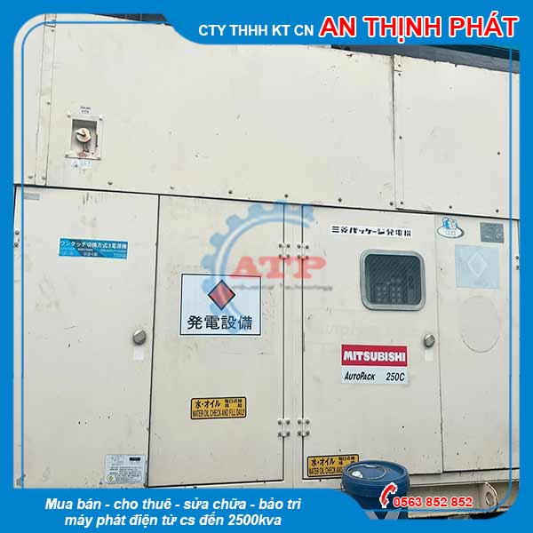 Máy phát điện Mitsubishi 220kVA 176kW cũ