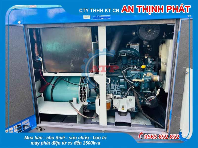 Động cơ máy phát điện Kubota 15kva 10kw cũ