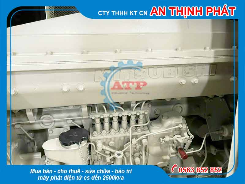 Động cơ máy phát điện Mitsubishi Nhật bãi cũ 400kva 320kw