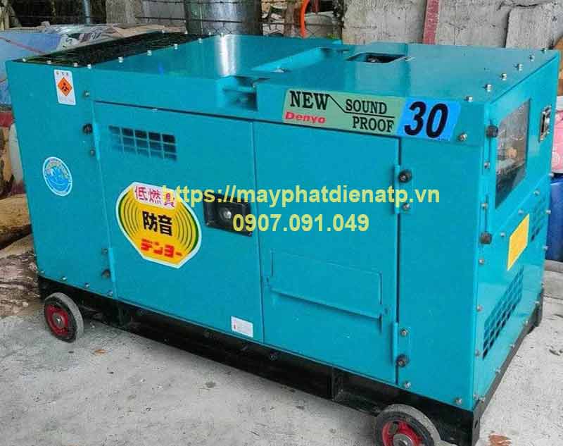 Máy phát điện Denyo công suất 30kva 3 pha vỏ Xanh