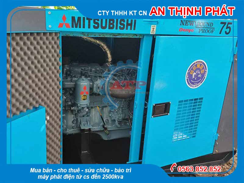 Máy phát điện Mitsubishi nhật bãi cũ 75kva 60kw