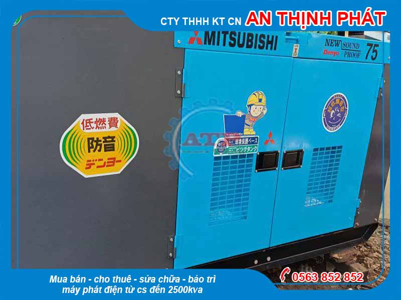 máy phát điện nhật bãi Mitsubishi 75 kva 60 kw cũ