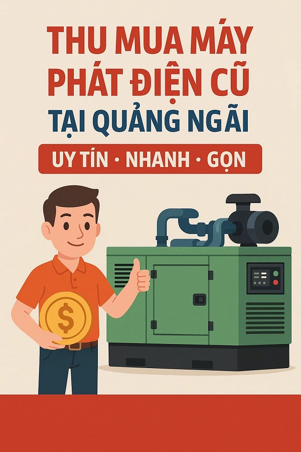 Thu mua máy phát điện cũ tại Quãng Ngãi Uy Tín chuyên nghiệp